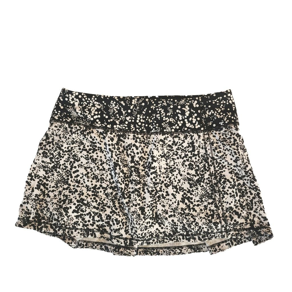 LULULEMON Pace Rival Skirt Skort in Chirakasu Alpine White/Chirasu Black Print 4